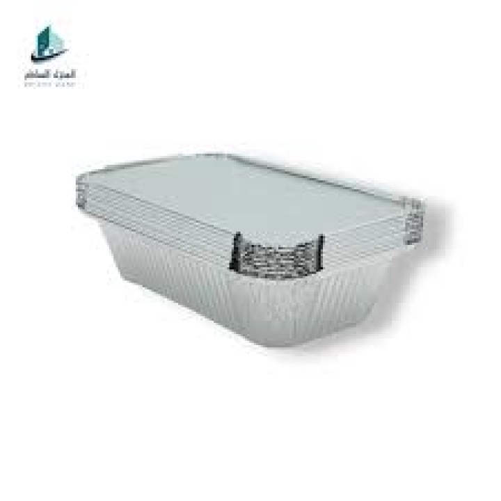 صحن قصدير المنيوم صغير مع غطاء 