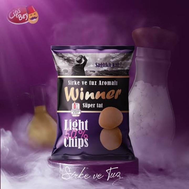 winnrt light sirke ve tuz aromalı cips