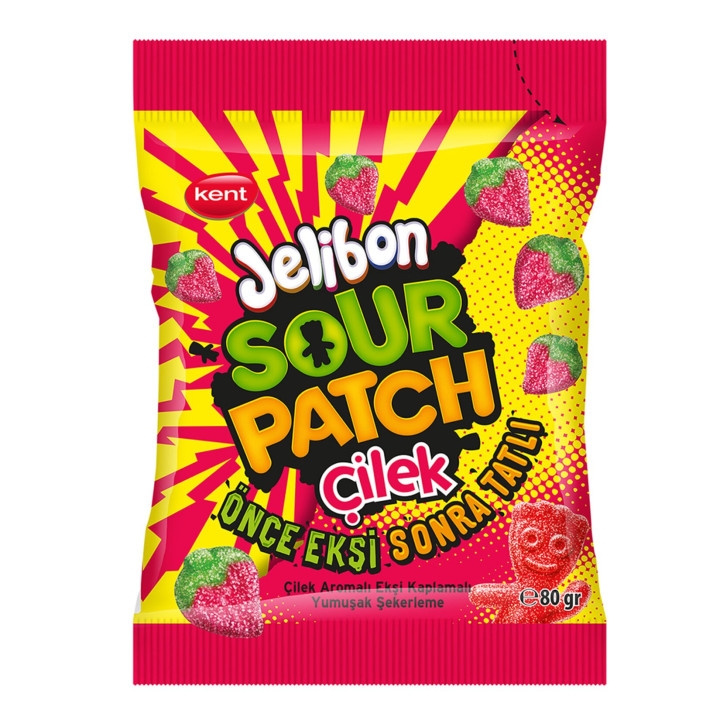 KENT JELİBON SOUR PATCH ÇİLEK 80 G