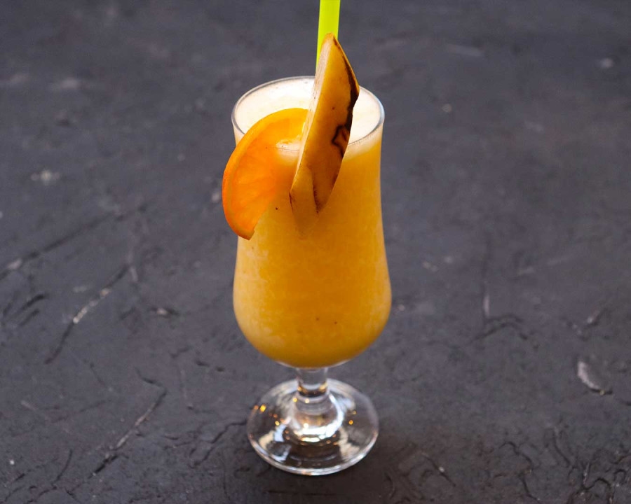 Banana, orange and lemon