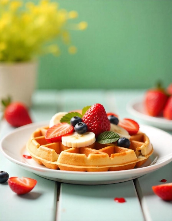 Meyveli waffle