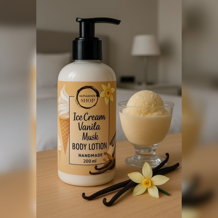 Vanilla ice cream body lotion