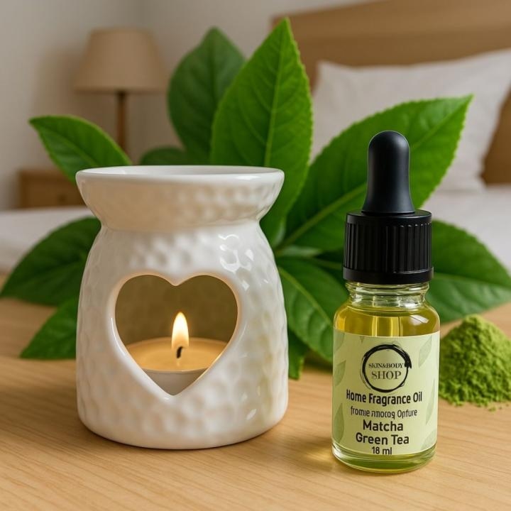 زيت عطري منزلي بشاي الماتشا
