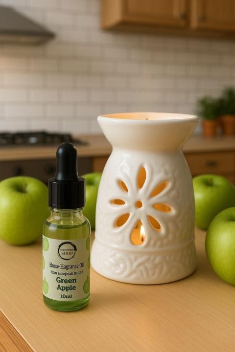 زيت عطري منزلي بعطر التفاح الاخضر