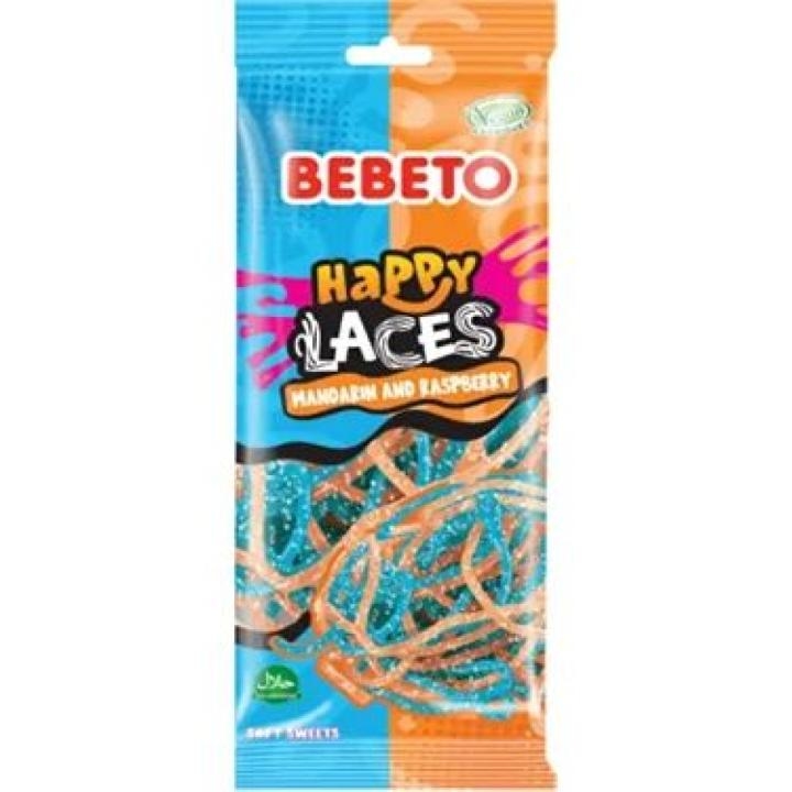 BEBETO HAPPY HAPPY LACES MANDARIN AND RASPBERRY 75 G