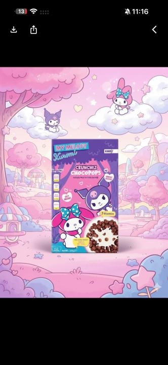 MY MELODY KUROMİ KAKAOLU MISIR VE PİRİNÇ GEVREĞİ 375 G