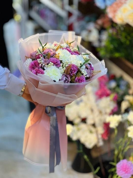 بوكيه ورد صناعي 7