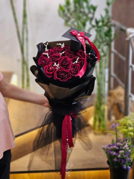 بوكيه ورد صناعي 17