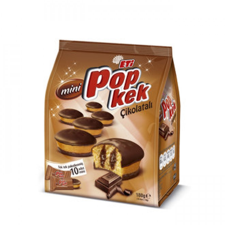 ETİ POP KEK MİNİ ÇİKOLATALI 180 G ADET 10
