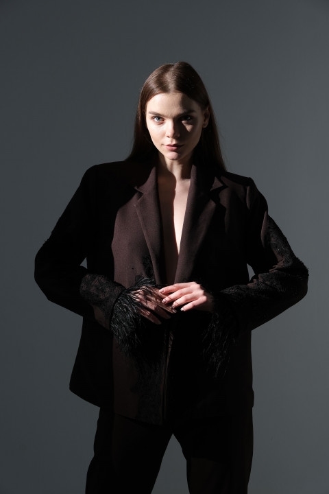 chocolate brown blazer