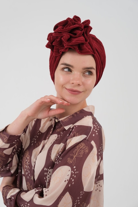 The Lycra Turban (BURGUNDY )