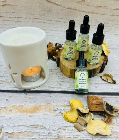 زيت عطري منزلي بعطر التفاح الاخضر