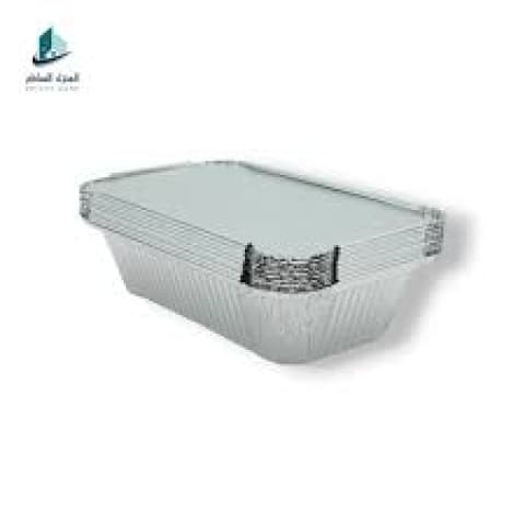 صحن قصدير المنيوم صغير مع غطاء 