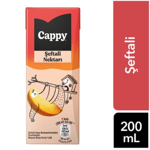 CAPPY ŞEFTALI 200 ml