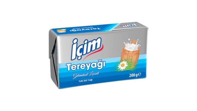 içim tereyağı 200 gram 82% süt yağı