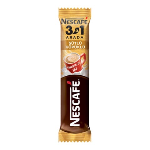 nescafe 3’ü 1 arada sütlü köpüklü