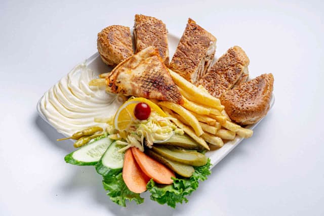 Arabic Shawarma in Samoon Bread