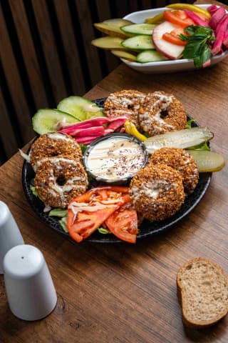 Falafel Sandwich (Syrian Bread)