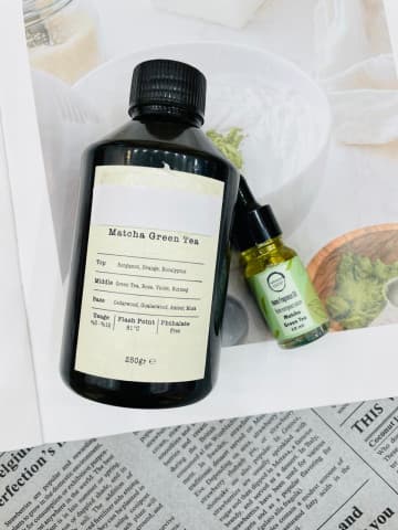 زيت عطري منزلي بشاي الماتشا