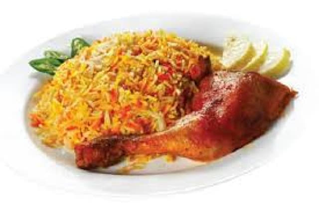 Mandi rice with a thigh