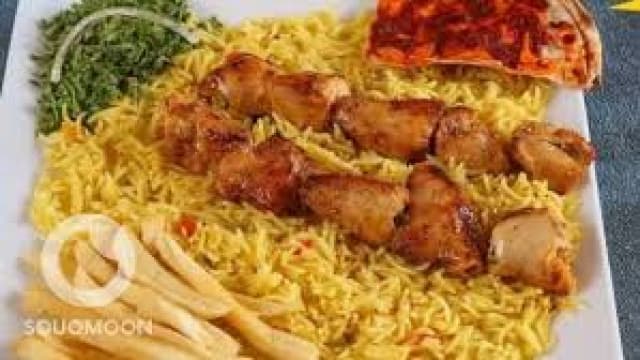 Mandi rice with Shish