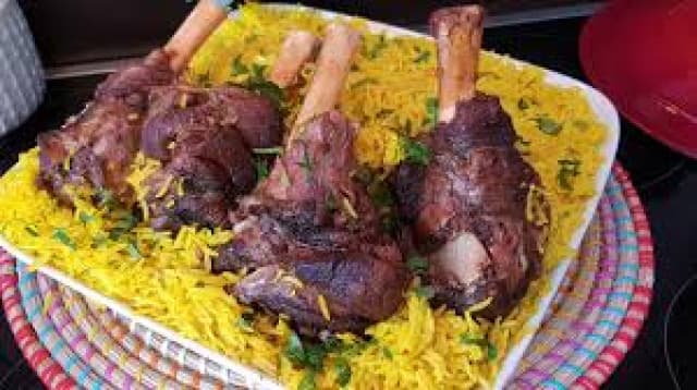 Mandi rice with mozat