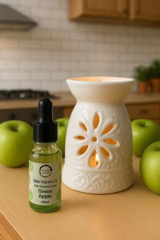 زيت عطري منزلي بعطر التفاح الاخضر