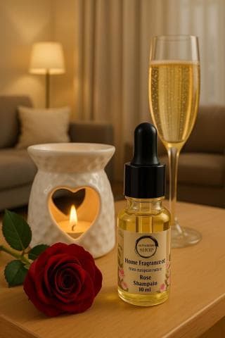 زيت عطري منزلي بالورد والشمبانيا