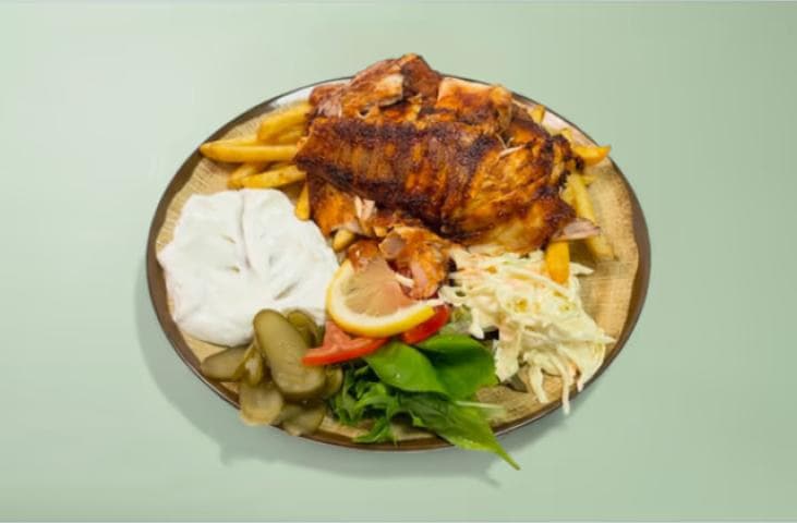 Kylling-shawarma tallerken