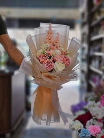 بوكيه ورد صناعي 3