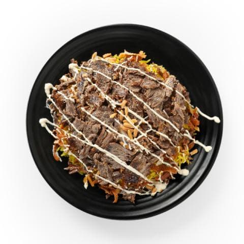 رز مع شاورما لحمة