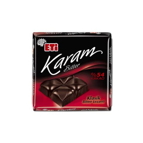 ETİ KARAM BİTTER ÇİKOLATA 54 % KAKAO 60 G