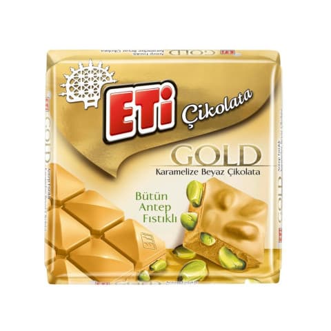 ETİ GOLD BEYAZ ÇİKOLATA ANTEP FISTIKLI 60 G