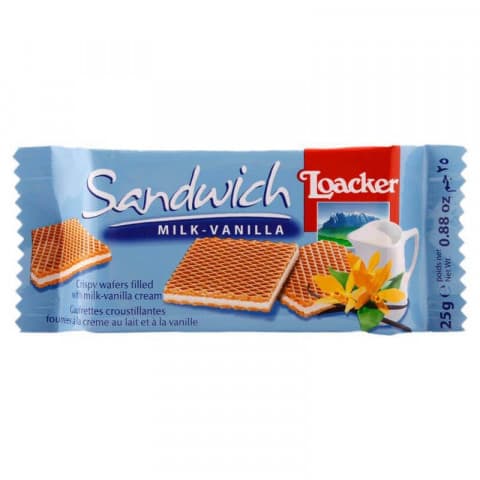 LOACKER MILK VANILLA 25 G