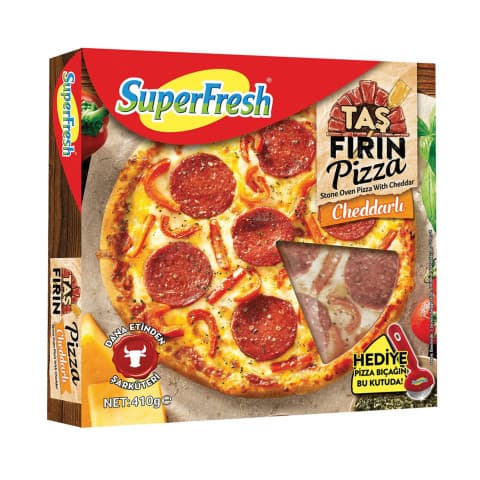 S F TAŞ FIRIN PIZZA CHEDDARLI 410 G