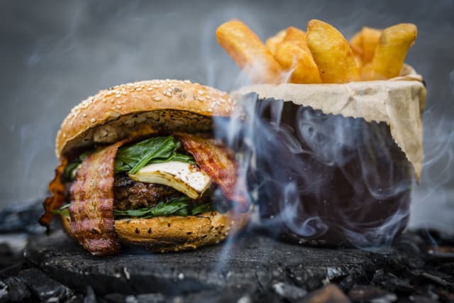 Barbecue beef burger