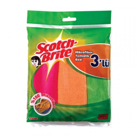 SCOTCH BRİTE MİKROFİBER TEMİZLİK BEZİ ADET 3