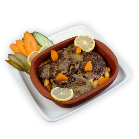 Meat slices with Lemon and Garlic