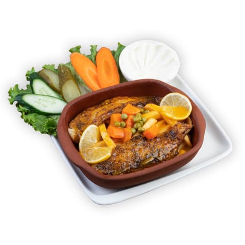 Fish with special sauce