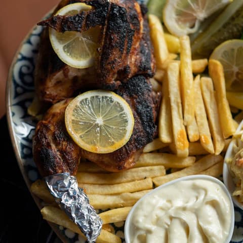 Charcoal chicken meal