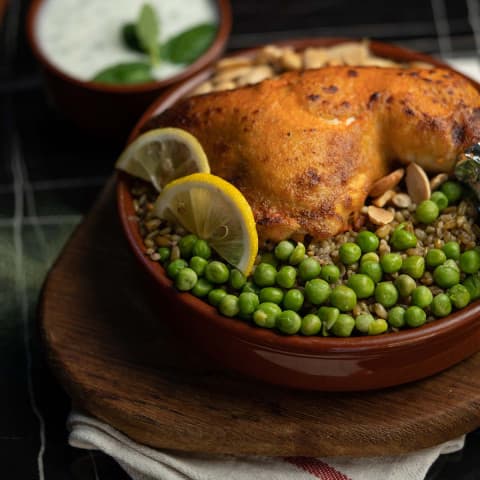 Freekeh with chicken