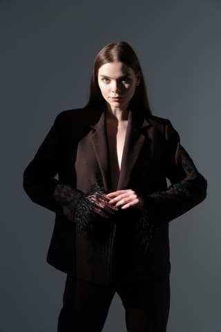 chocolate brown blazer