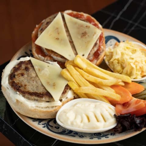 Chicken burger meal