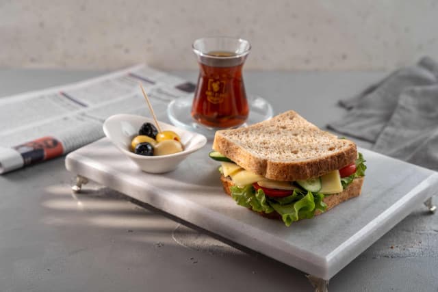 Toast with Pesto Sauce