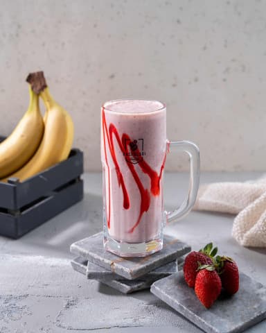 Strawberry and banana cocktail