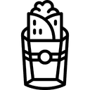 سندويش مع لحم