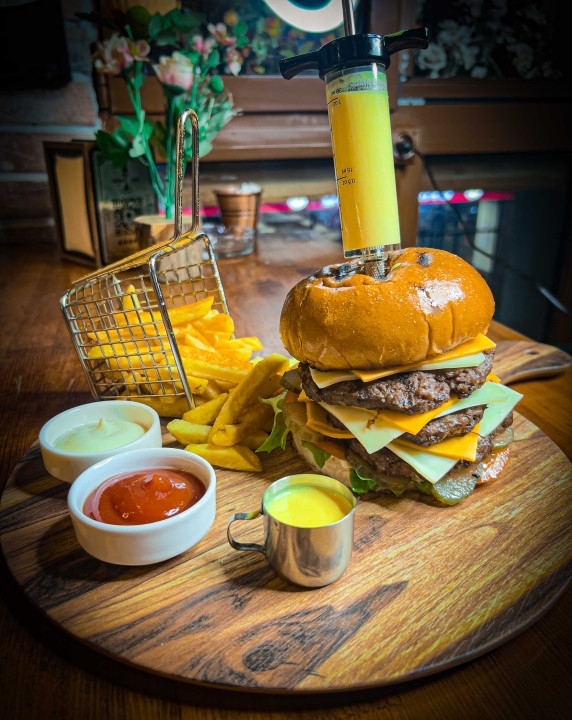 Double chicken burger