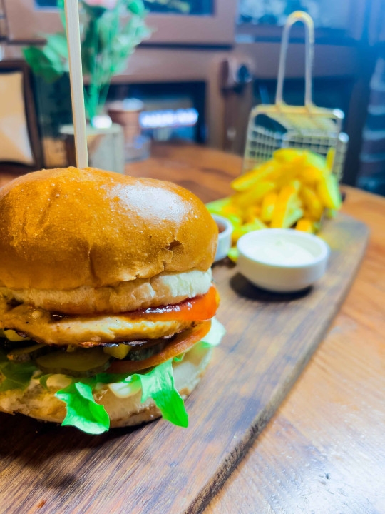 double chicken burger