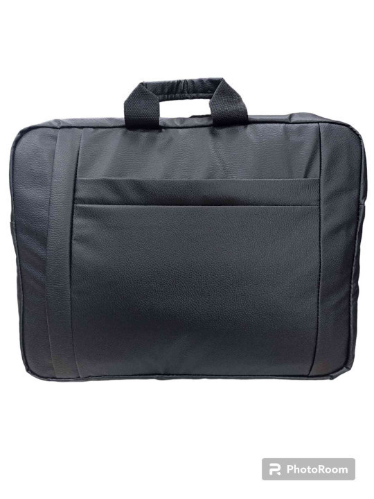 laptop çantası 15.6 inç deri çanta çift bölmeli siyah renk