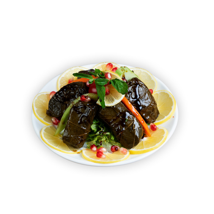 Grape leaves stuffed with vegetables and olive oil